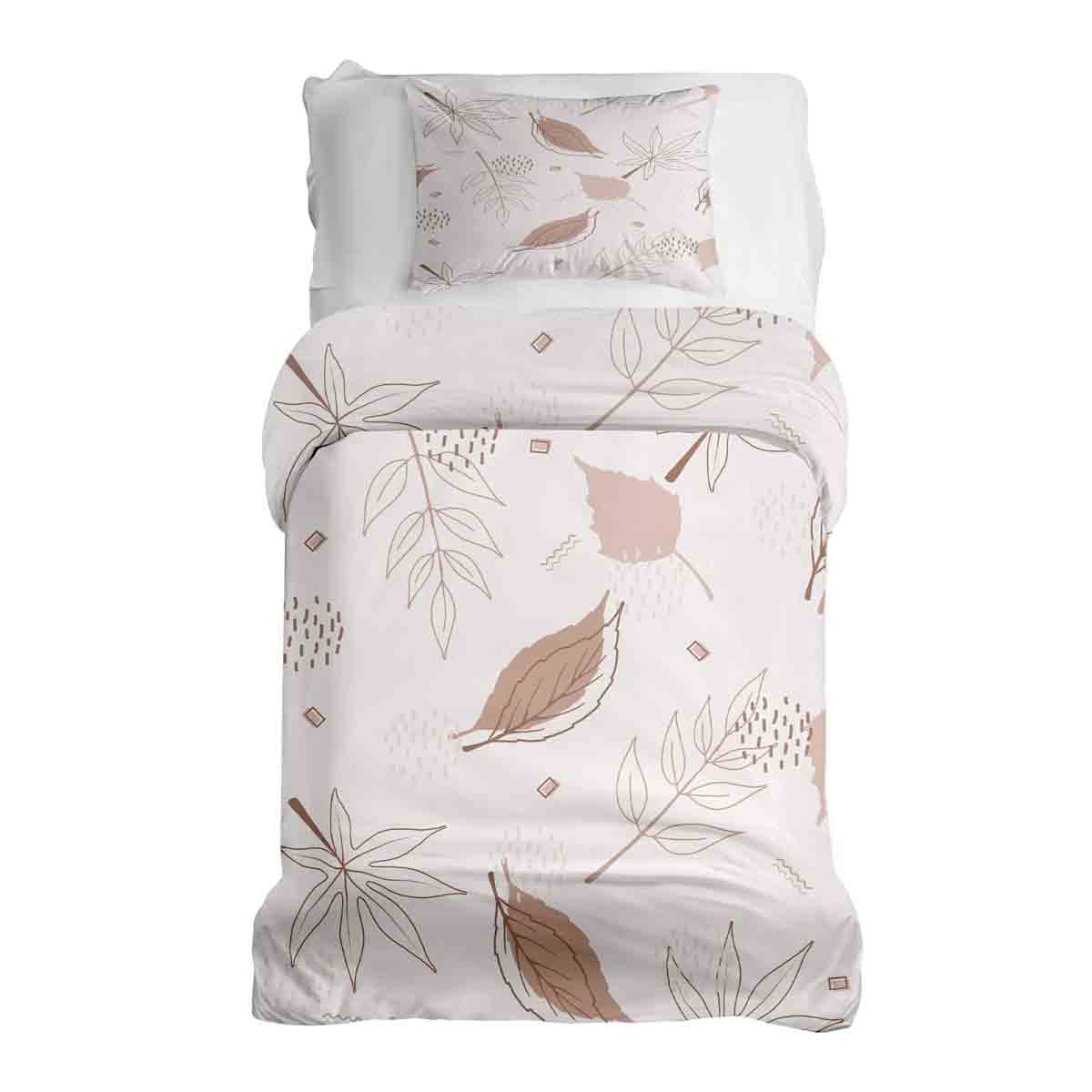Therapy blankets bedding set pink with leaves