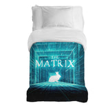 Originele therapiedeken - katoenen hoes blauw matrix