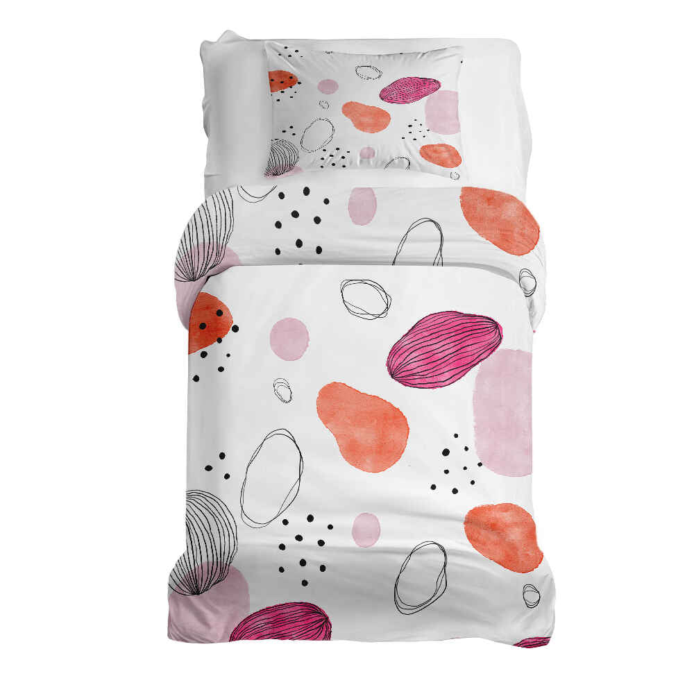 Set de ropa de cama con mantas terapéuticas círculos abstractos