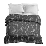 Original therapy blanket - cotton cover dark gray with white branches