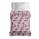 Coperta terapeutica originale - Rivestimento in cotone bianco L.O.V.E