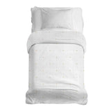 Original therapy blanket - cotton cover white with small shapes