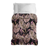Original therapy blanket - cotton cover black with purple leaves