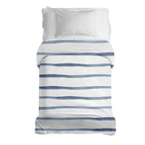 Coperta terapeutica originale - Rivestimento in cotone a righe orizzontali blu