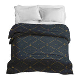 Coperta terapeutica originale - Rivestimento in cotone blu con ancora