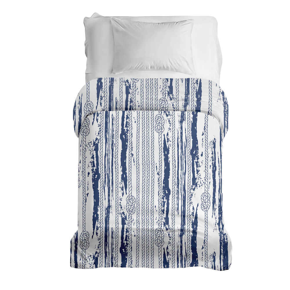 Couverture thérapeutique originale - Housse en coton motif rayé