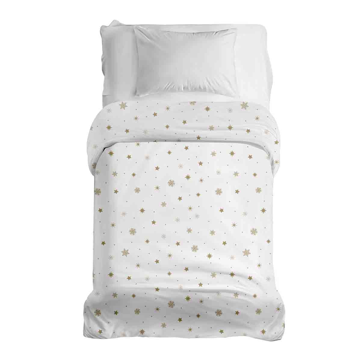 Original therapy blanket - cotton cover white with golden stars