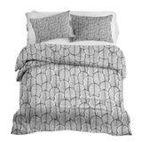 Set di biancheria da letto con coperte terapeutiche grigio con foglie di acero