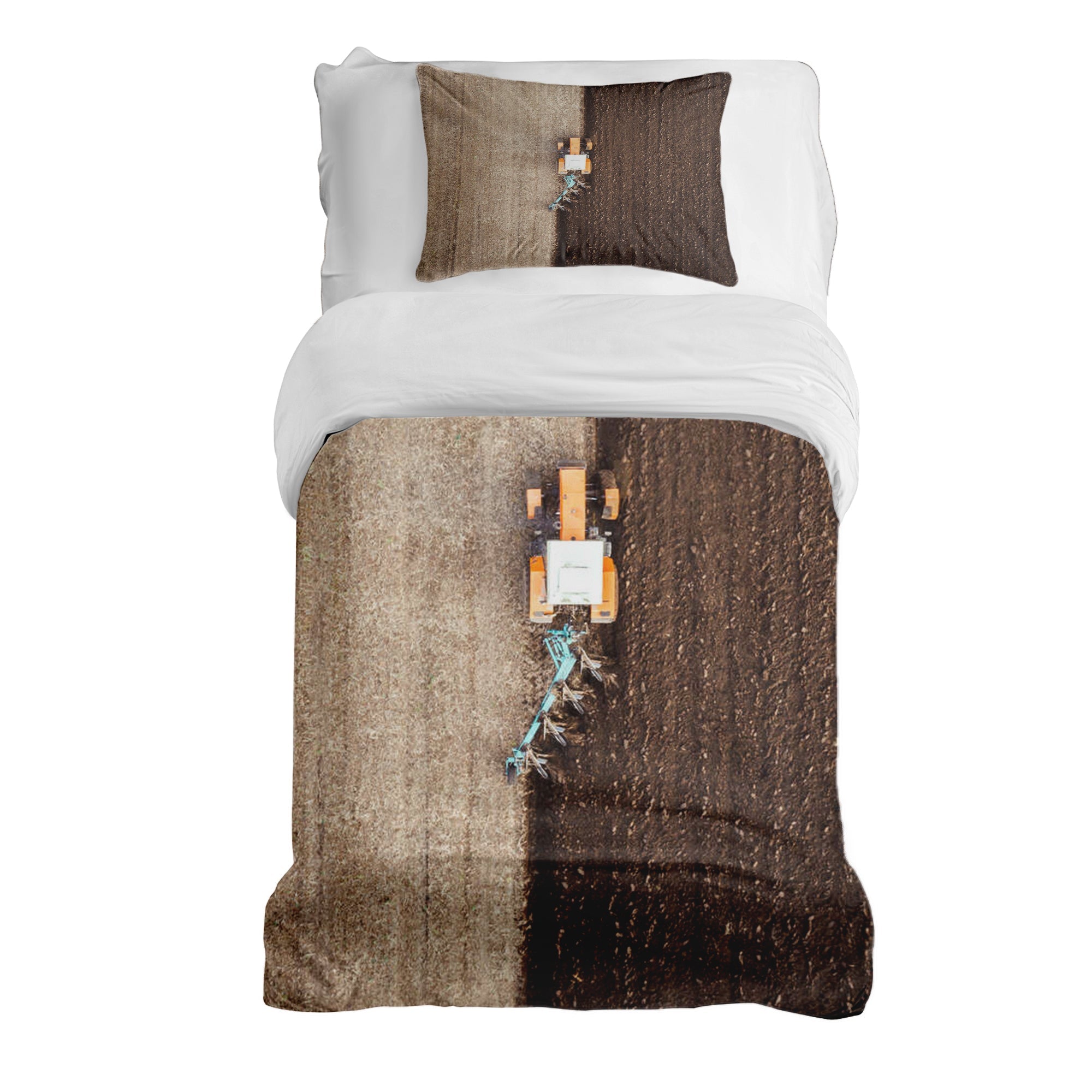 Therapy blankets bedding set brown farmland