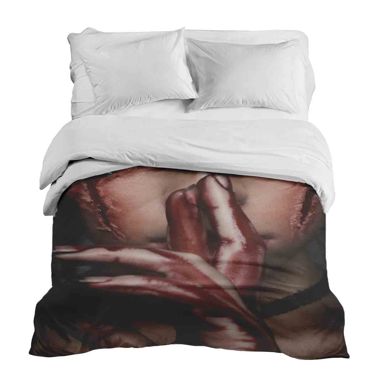 Originele therapiedeken - katoenen hoes Halloween gezicht