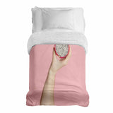 Original therapy blanket - cotton cover pink with dragon fruit