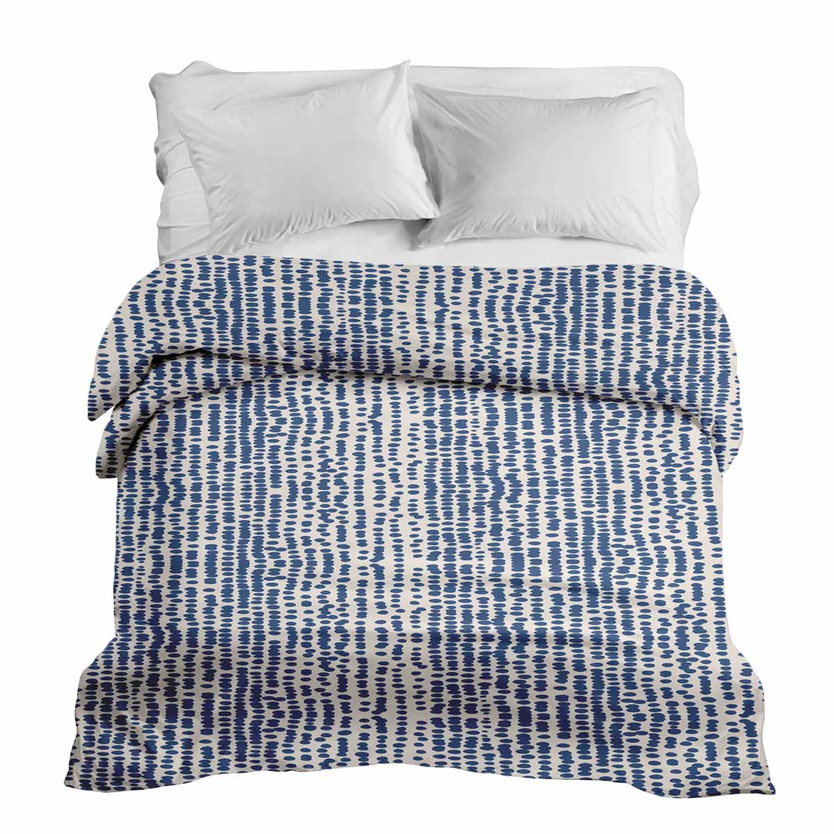 Original therapy blanket - cotton cover with blue dots