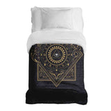 Original therapy blanket - cotton cover black mystic mandala
