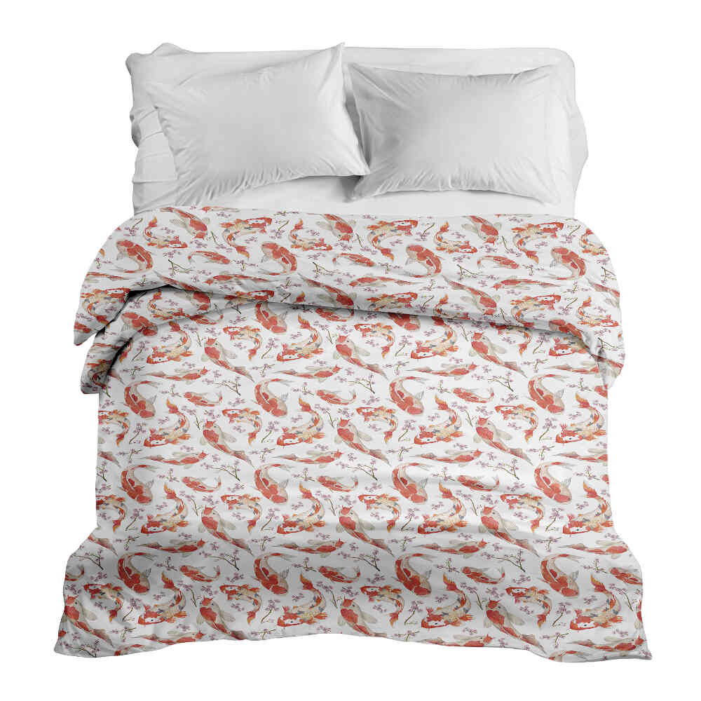 Couverture thérapeutique originale - Housse en coton carpe orange