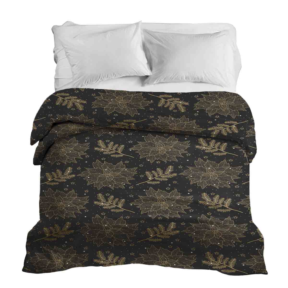 Coperta terapeutica originale - Rivestimento in cotone nero Stella di Natale