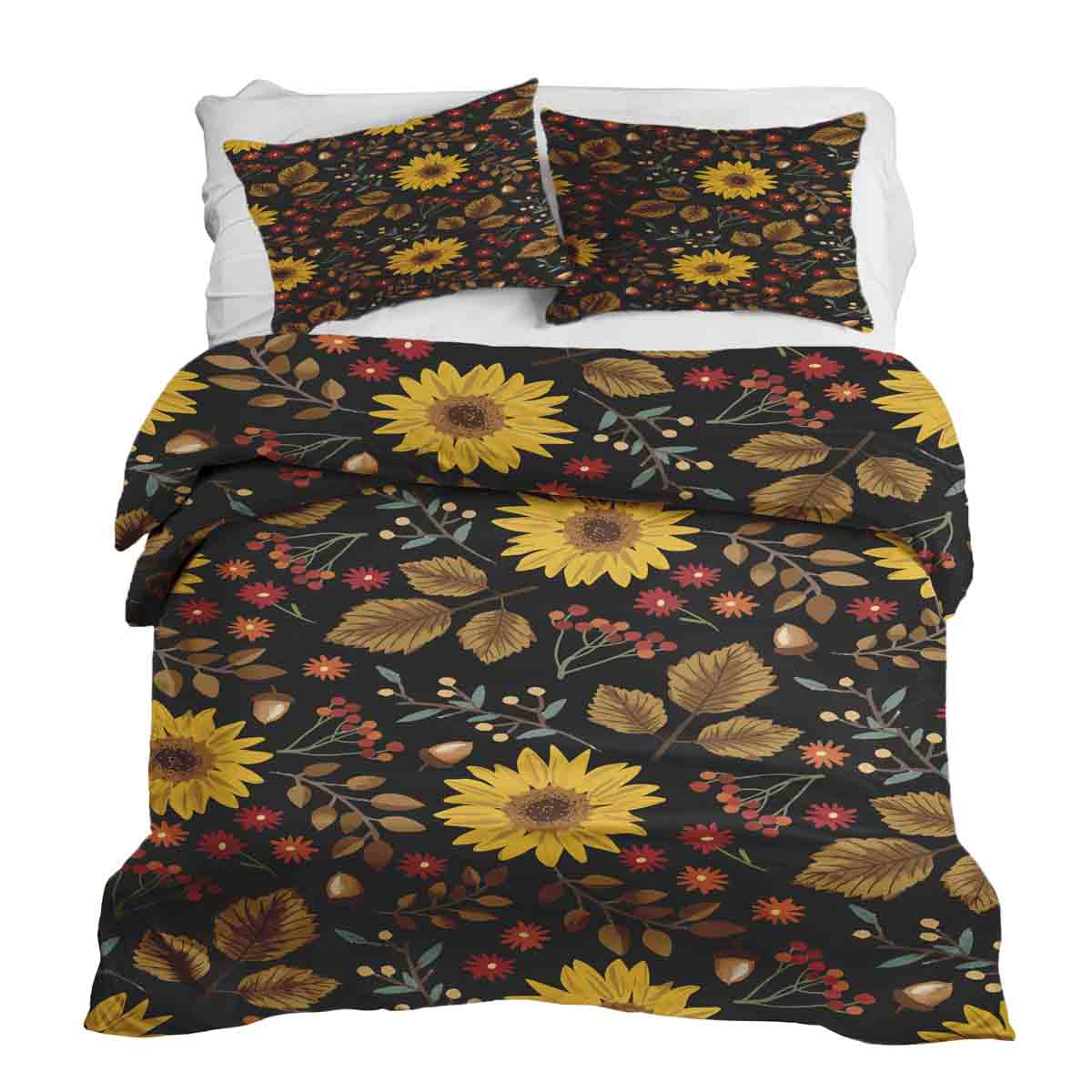 Therapy blankets bedding set with sunflower
