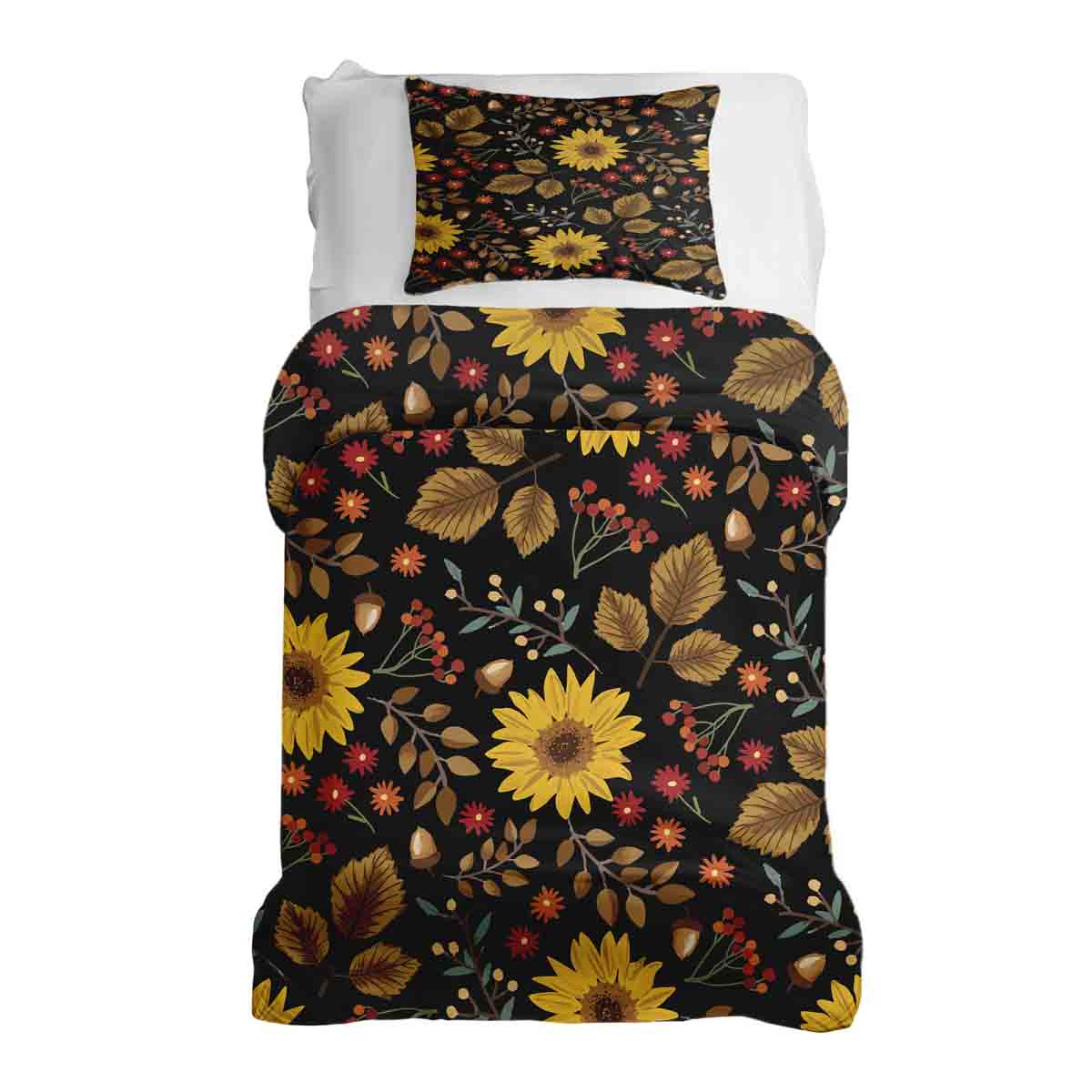 Therapy blankets bedding set with sunflower