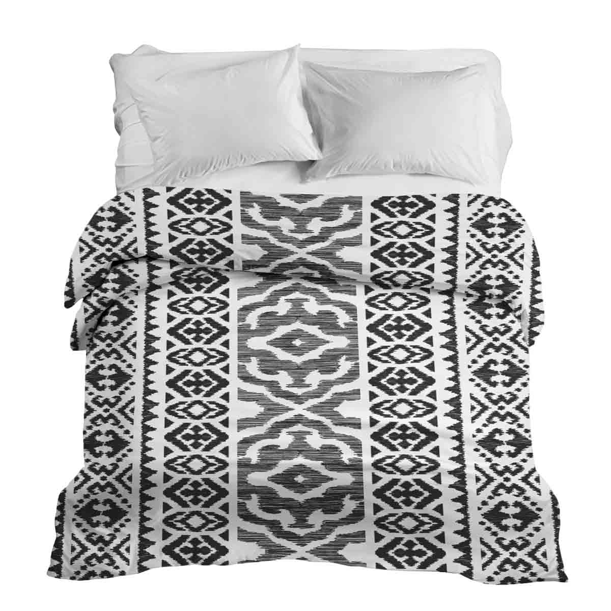 Originele therapiedeken - katoenen hoes met zwarte vormen