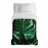 Original therapy blanket - cotton cover with monstera plant