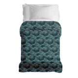 Coperta terapeutica originale - Rivestimento in cotone onde turchese-verde