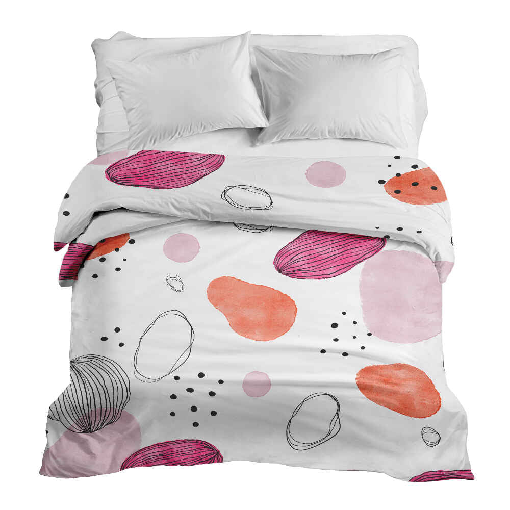 Originele therapiedeken - katoenen hoes abstracte cirkels