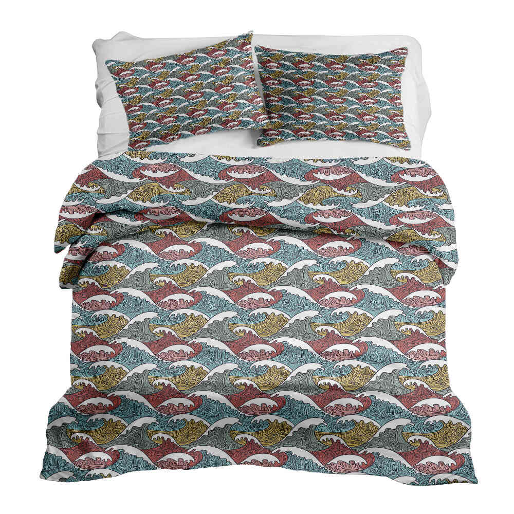 Therapy blankets bedding set colorful wave breakers
