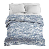 Coperta terapeutica originale - Rivestimento in cotone onde in blu