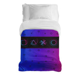 Original therapy blanket - cotton cover purple with shapes