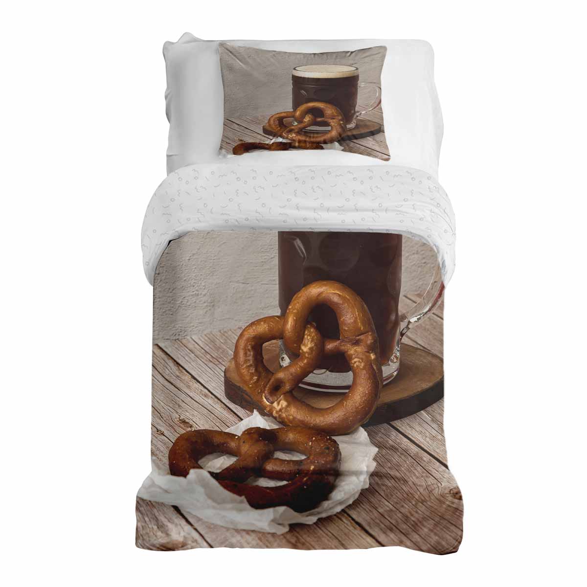Set di biancheria da letto con coperte terapeutiche e pretzel