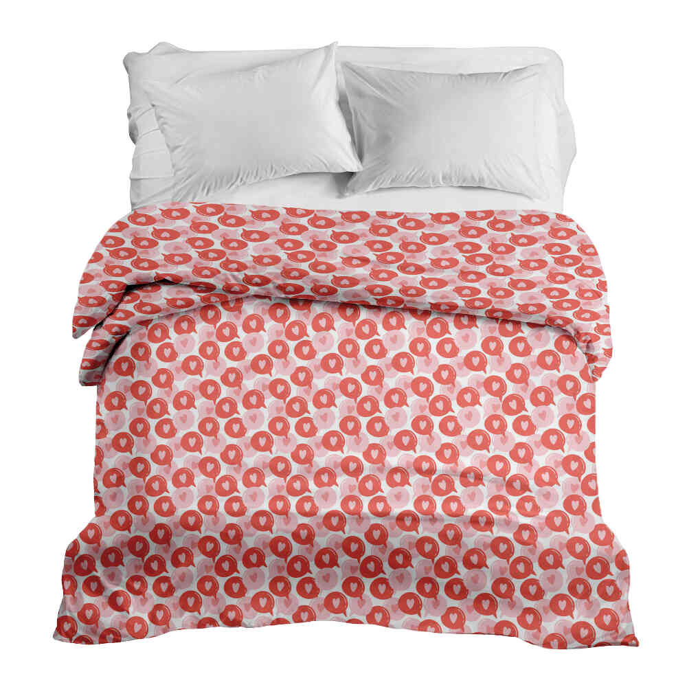 Couverture thérapeutique originale - Housse en coton bulle de dialogue avec cœur