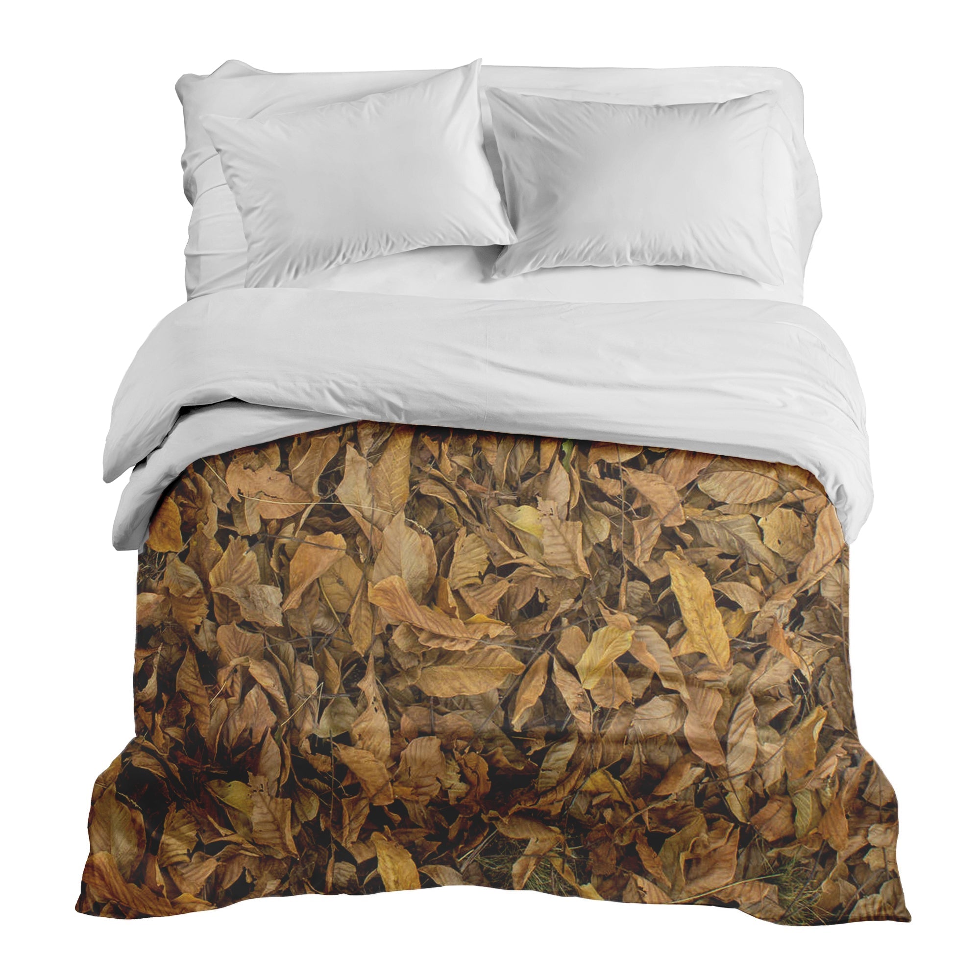 Originele therapiedeken - katoenen hoes met bladeren