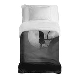 Original therapy blanket - cotton cover raven in moonlight