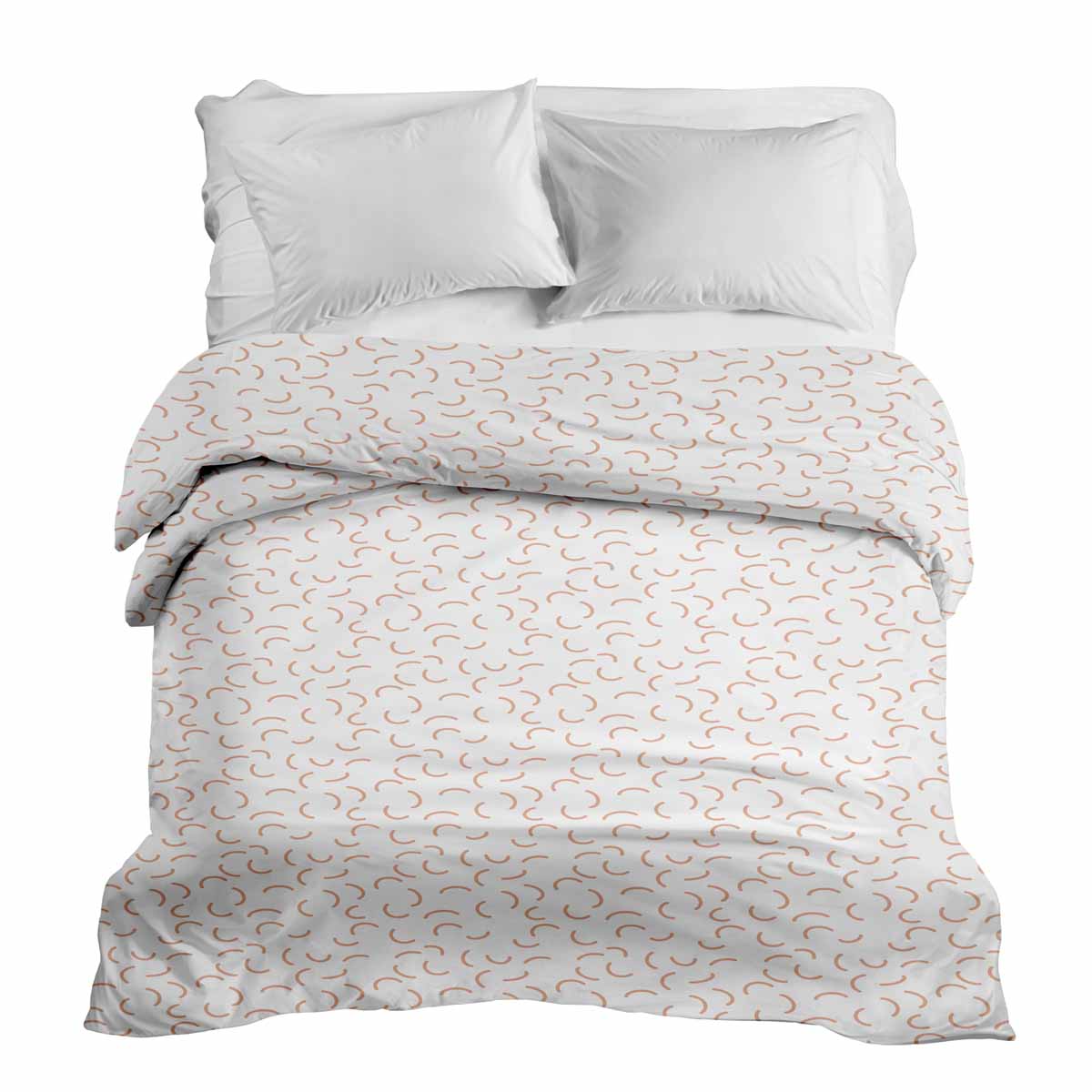 Manta terapéutica original - Funda de algodón blanca con semicírculos