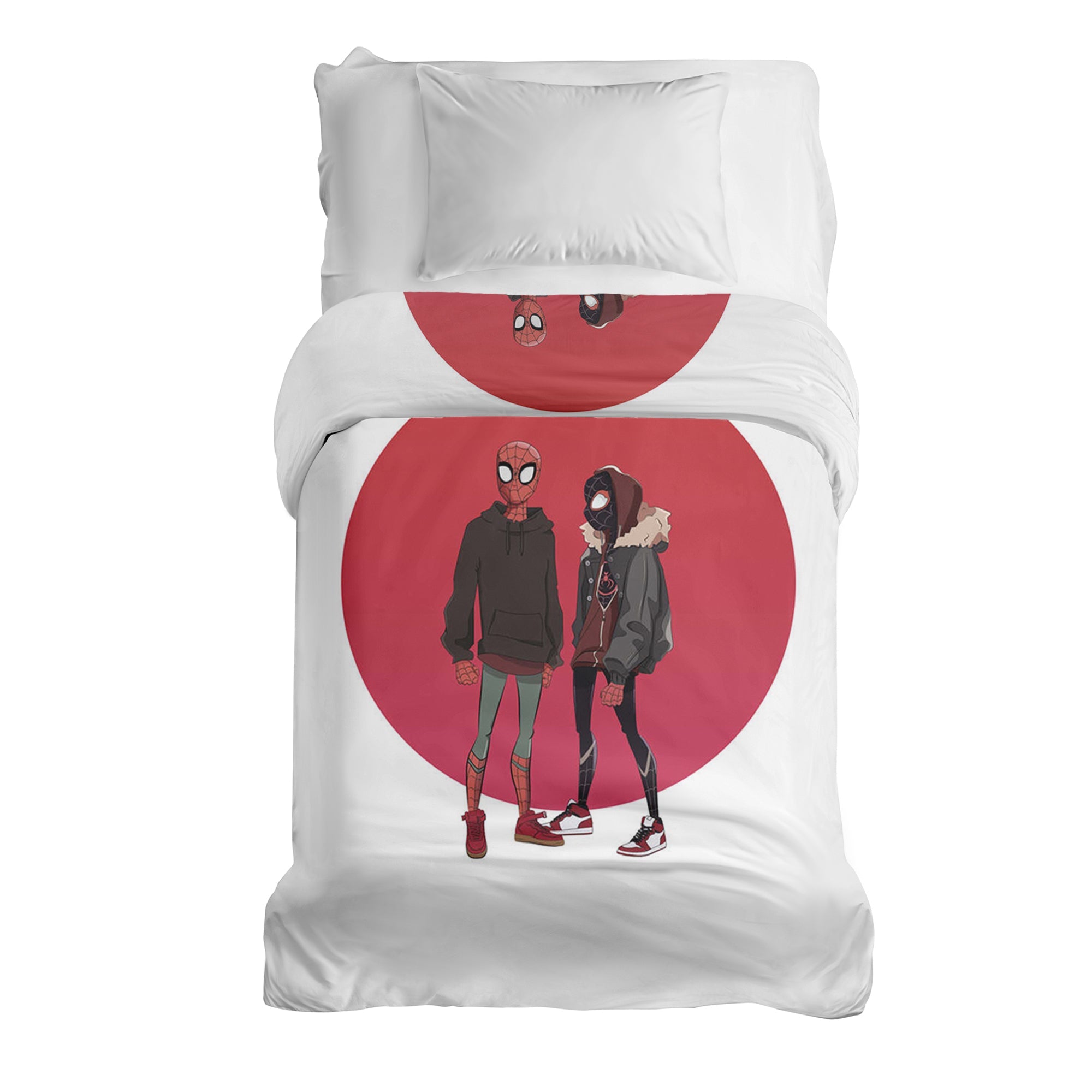 Original therapy blanket - cotton cover white with Spiderman