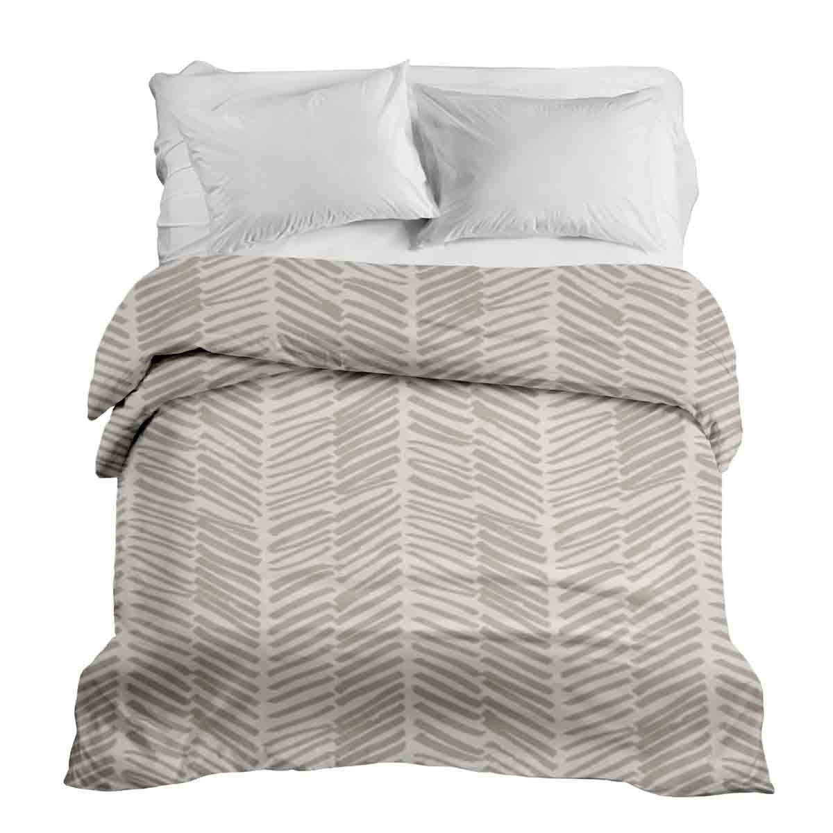 Coperta terapeutica originale - Rivestimento in cotone beige con strisce