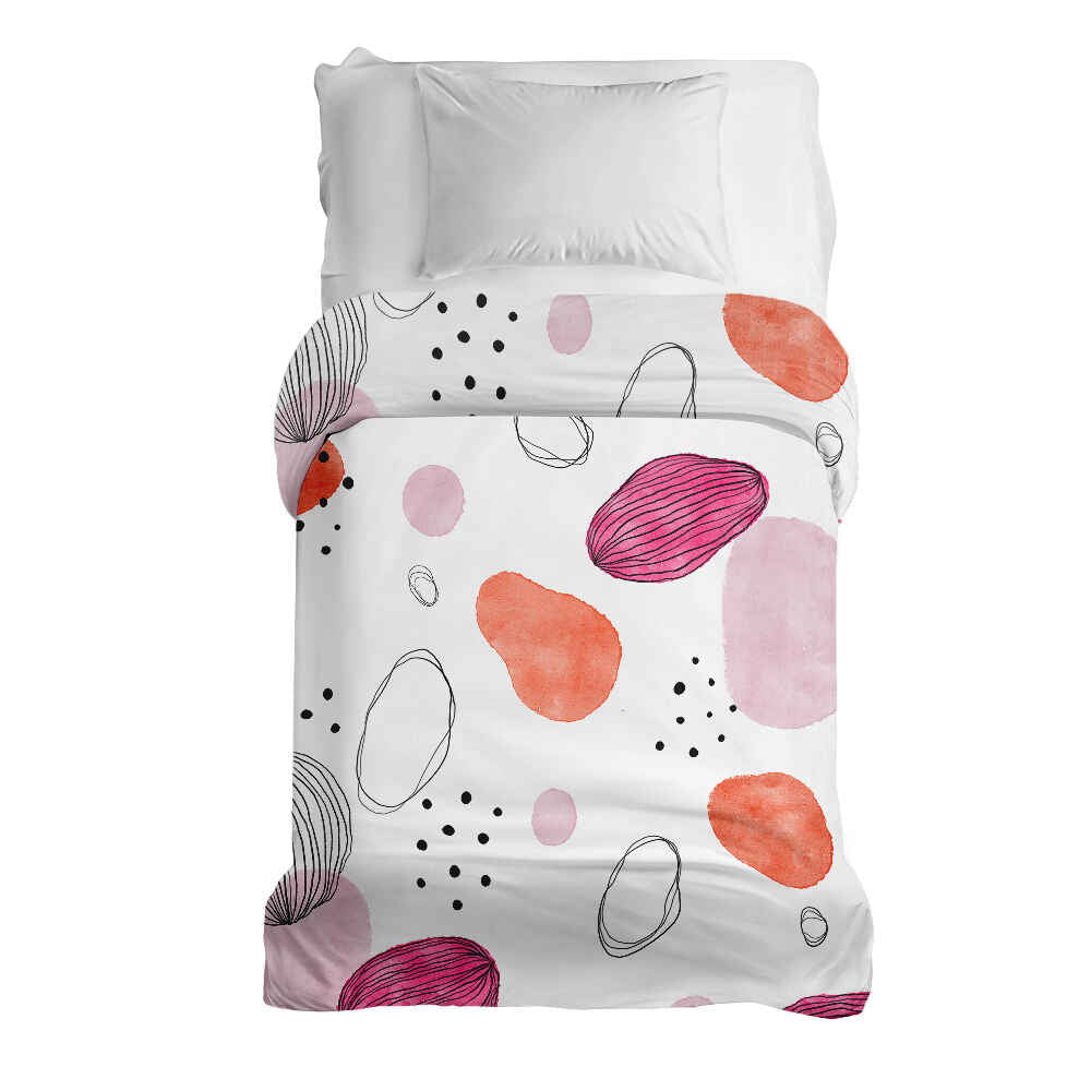Couverture thérapeutique originale - Housse en coton cercles abstraits