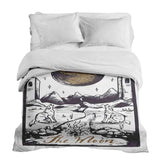 Original therapy blanket - cotton cover wolf and moon