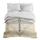 Original therapy blanket - cotton cover yellow with dragonfly