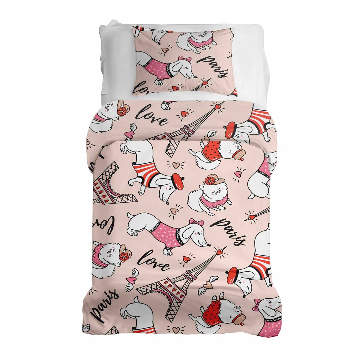 Therapiedekens beddengoed set hond in Parijs