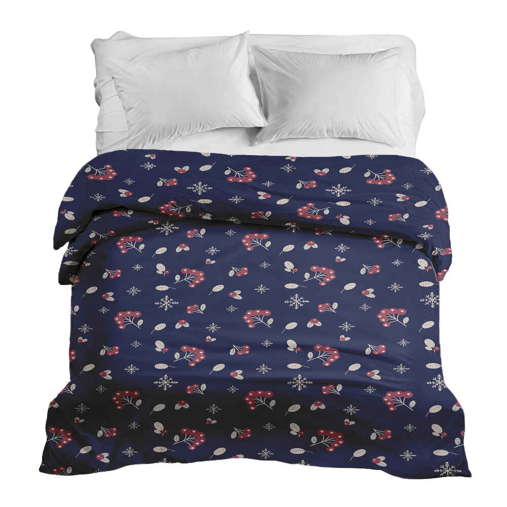 Couverture thérapeutique originale - Housse en coton bleu groseille