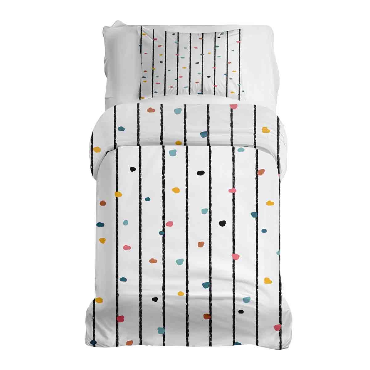 Set de ropa de cama con mantas terapéuticas y puntos de colores