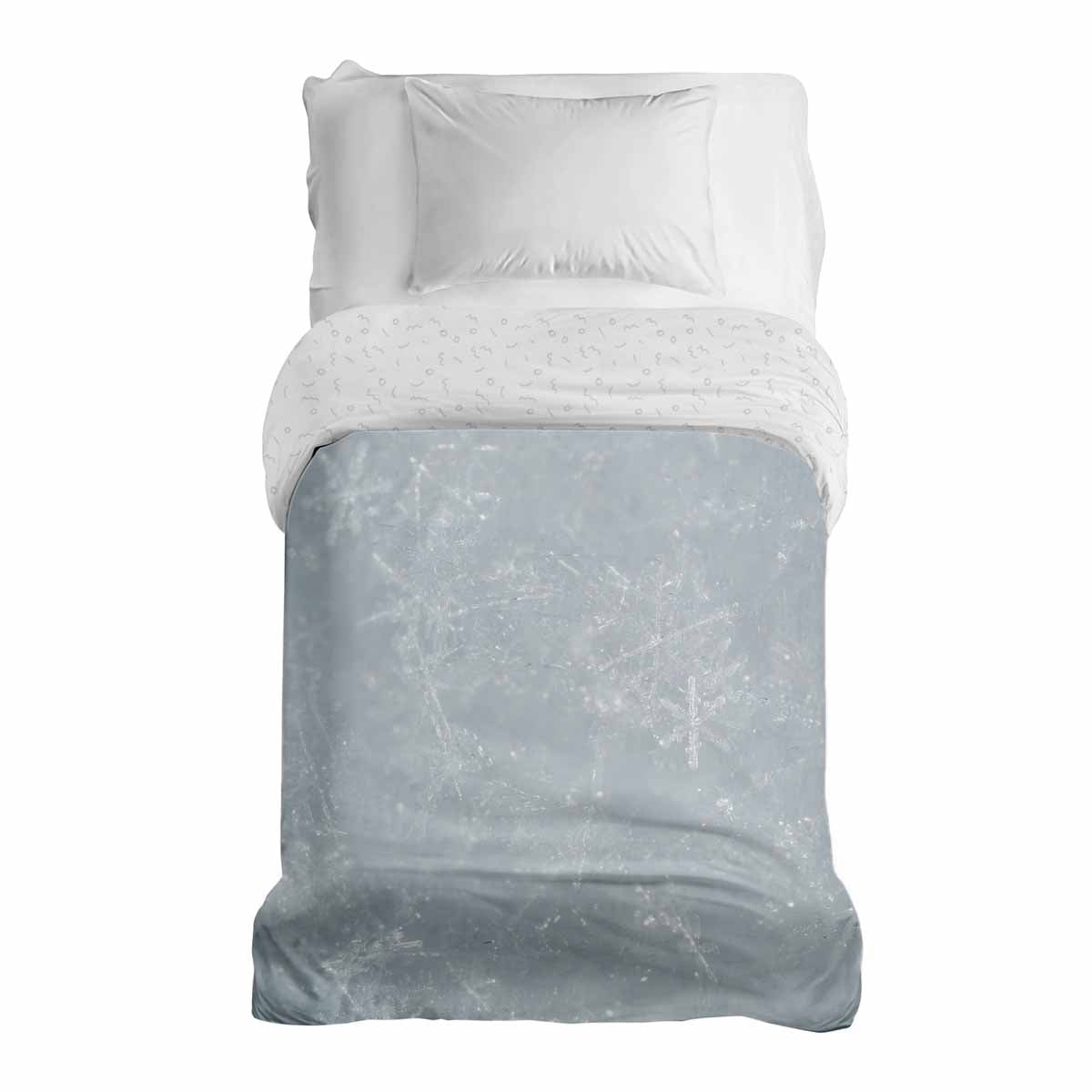 Original therapy blanket - cotton cover gray with snowflakes