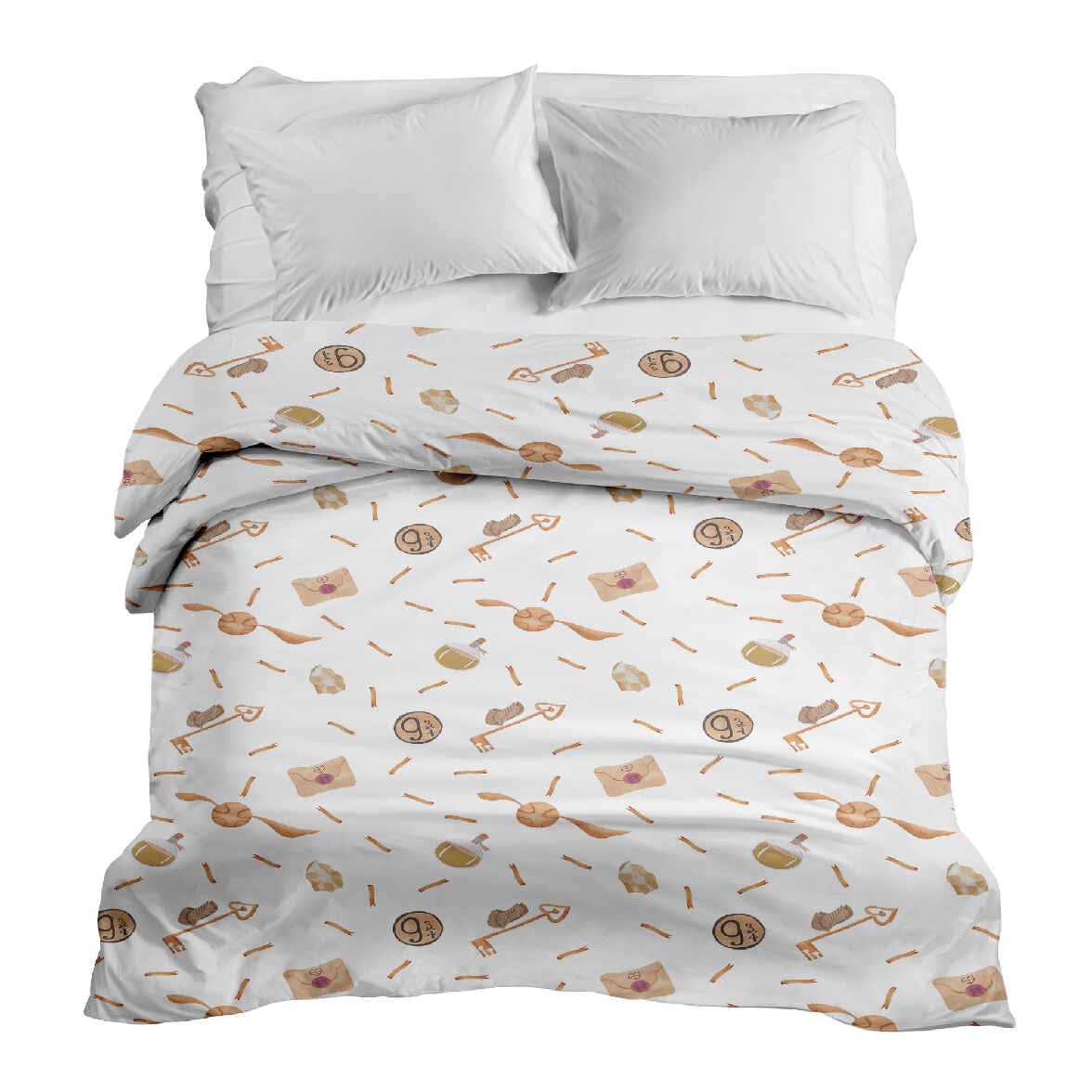 Couverture thérapeutique originale - Housse en coton blanc avec Schnatz