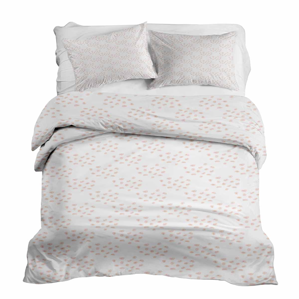 Therapy blankets bedding set with orange dots