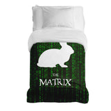 Originele therapiedeken - katoenen hoes Matrix Code groen