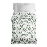 Original therapy blanket - cotton cover white with eucalyptus branches