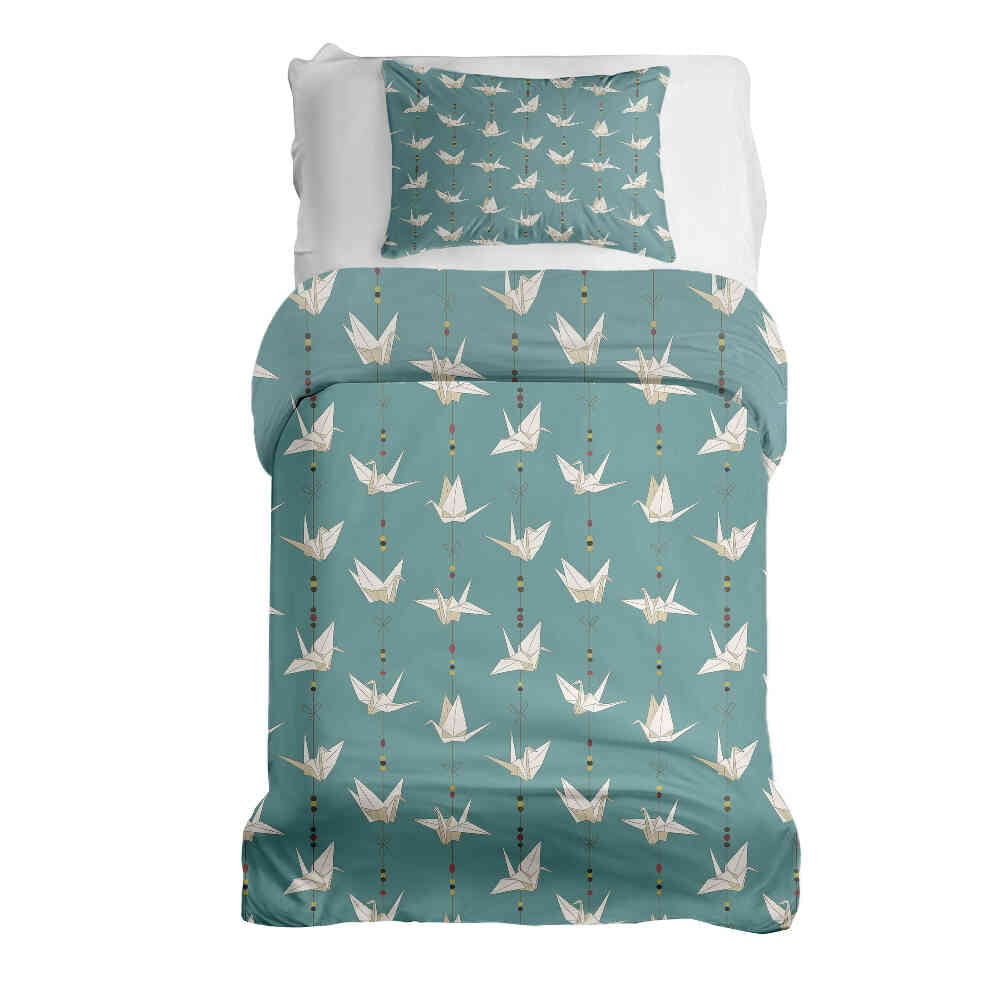 Therapy blankets bedding set origami swan