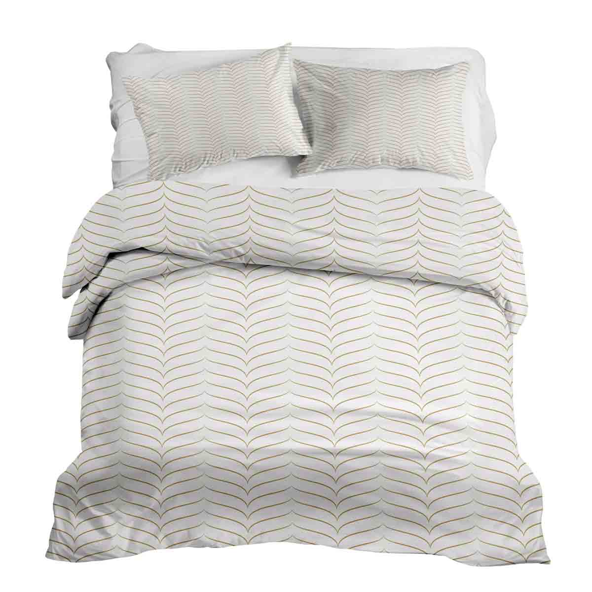 Therapy blankets bedding set with golden V-shape