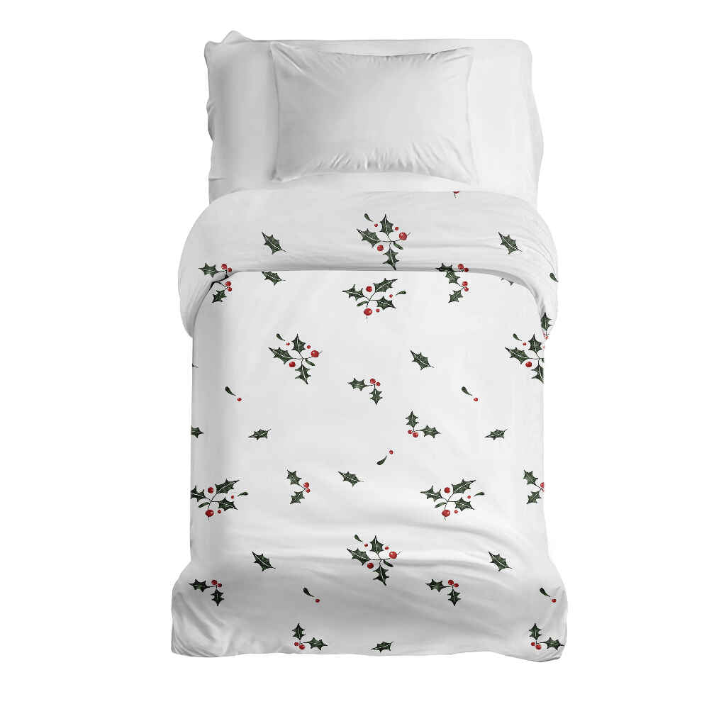 Original therapy blanket - cotton cover white mistletoe branches