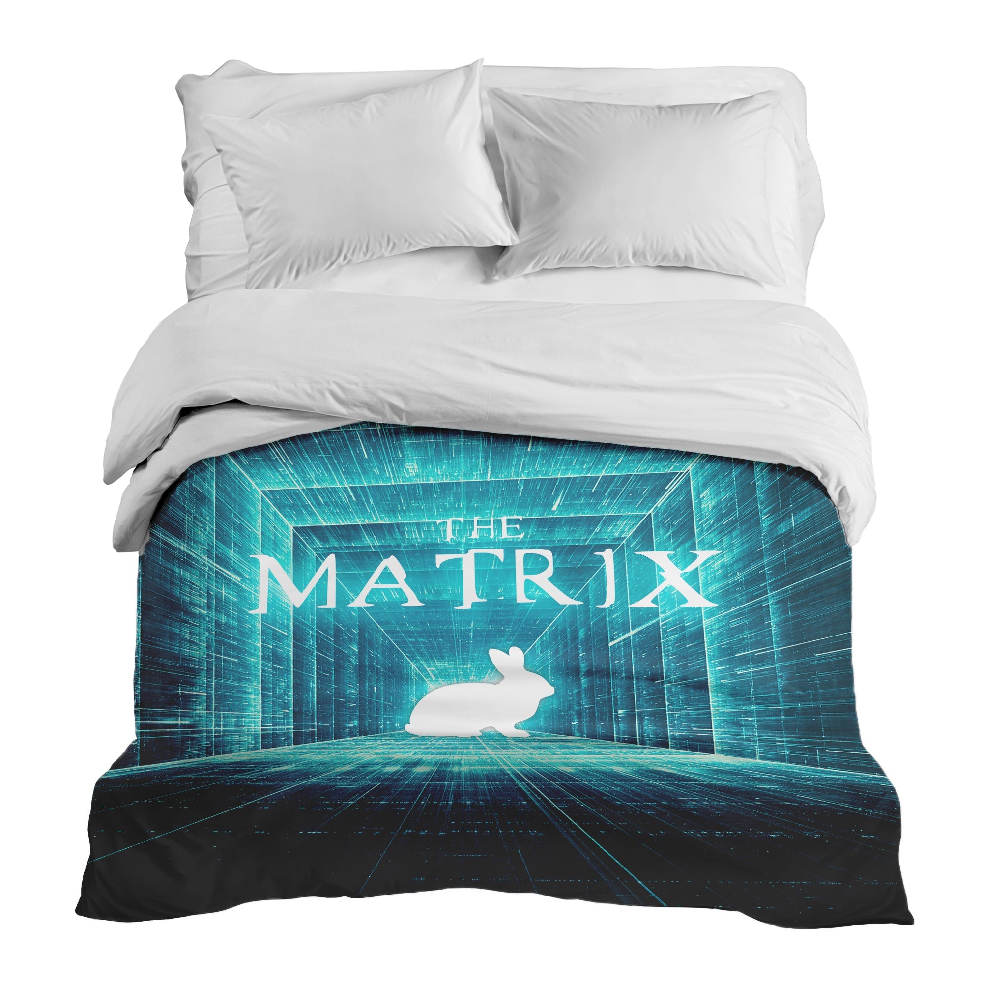 Originele therapiedeken - katoenen hoes blauw matrix